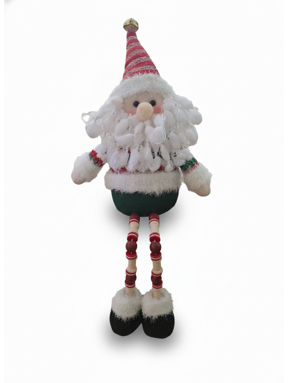 Festive Santa Claus Hanging Decoration with Long Legs